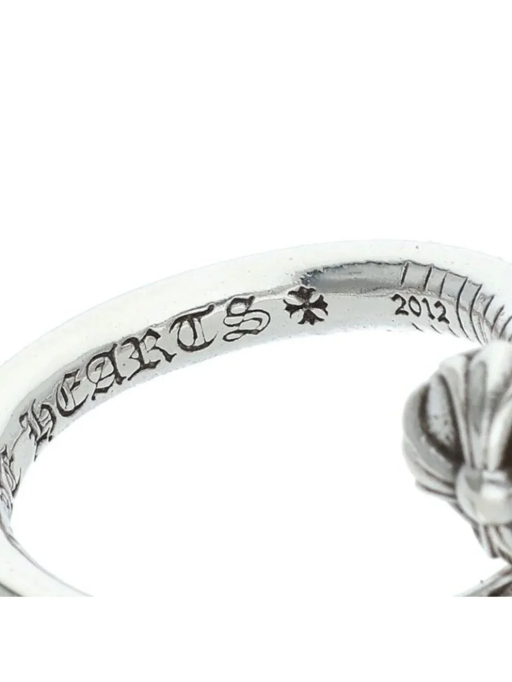 Chrome Hearts Nail Crsball Cross Ball Silver Ring
